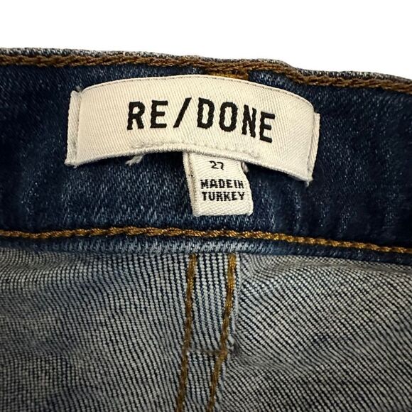 Re|Done Denim Jeans ~ size 27 ~ raw unfinished hem ~ button fly - Picture 4 of 13